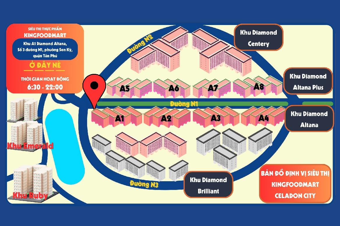 Kingfoodmart - Diamond Celadon City, Block A5, Quận Tân Phú