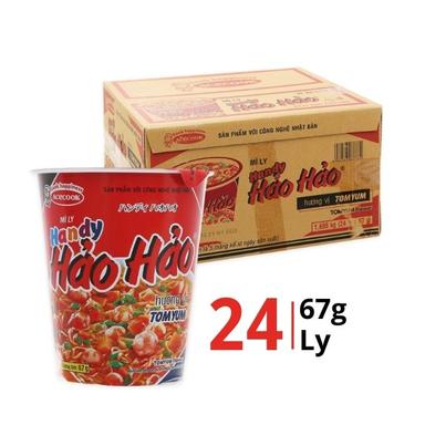 Thùng mì Handy Hảo Hảo vị Tomyum Acecook ly 67g (24 Ly)