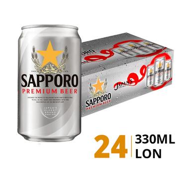 Thùng bia 5% Sapporo 330ml (24 Lon)